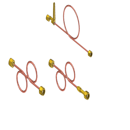 Rigid Pigtail Assemblies w/ Single & Double Loop - Standard Pigtail / Brass Wrench, One End