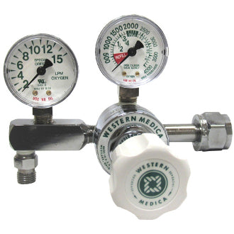 MEDICAL O2 REGULATOR CGA 540 50 PSI WITH 0-15 LPM FLOW GAUGE, M1-540-FG