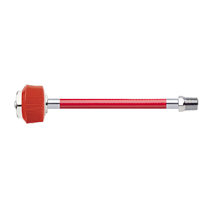 Hose Assembly; Instrument Air; Non Conductive (1/4"); Red; DISS Female, Hand-tight Nut; 1/4 NPT Male Pipe Thread