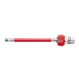 Hose Assembly; Instrument Air; Non Conductive (1/4"); Red; 1/8 NPT Male Pipe Thread; DISS Male HT