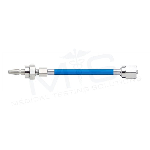 Nitrous Oxide Hose; Conductive; Schrader Adaptor, Non-Swivel; DISS Female, Hex Nut