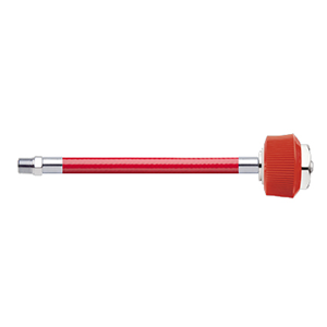 Hose Assembly; Instrument Air; Non Conductive (1/4"); Red; 1/8 NPT Male Pipe Thread; DISS Female HT Nut / Nipple