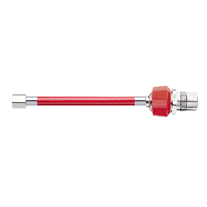 Hose Assembly; Instrument Air; Non Conductive (1/4"); Red; 1/8 NPT Female Pipe Thread; DISS Male HT
