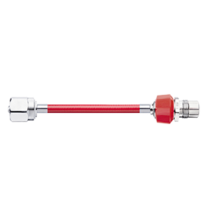 Hose Assembly; Instrument Air; Non Conductive (1/4"); Red; DISS Female Hex Nut / Nipple; DISS Male HT