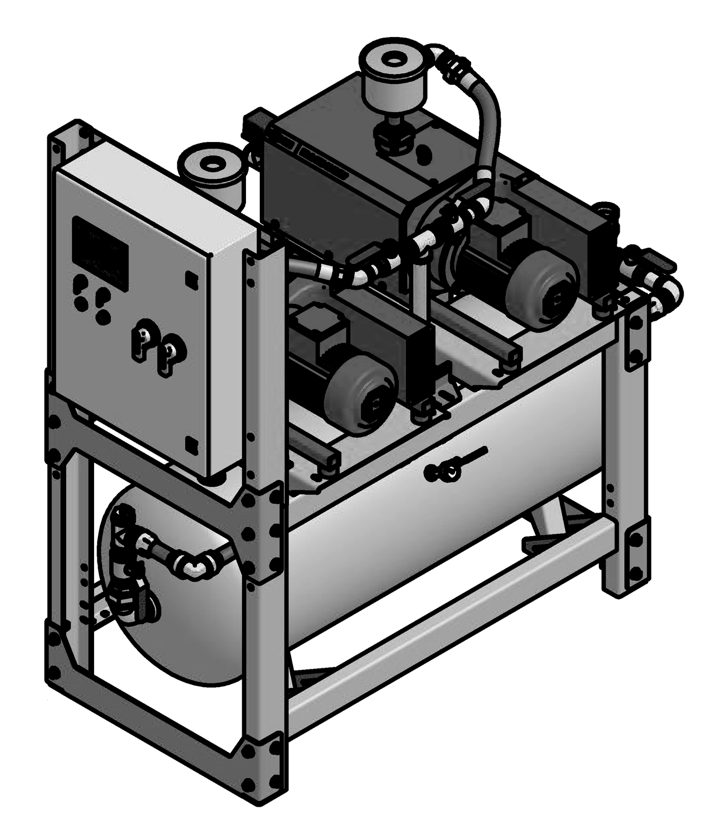 Amico 3 HP Duplex Claw Horizontal Tank Mount v-ccd-d-080p-th-n-030-ms