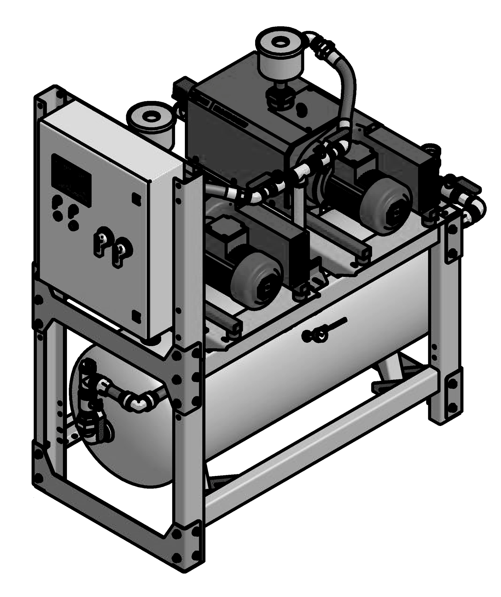 Amico 3 HP Duplex Claw Horizontal Tank Mount v-ccd-d-080p-th-n-030-ms