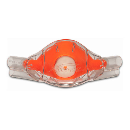 33035-10, Accutron ClearView Single-Use Disposable Nasal Hood - Adult Outlaw Orange (pkg. of 12)