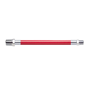 Hose Assembly; Instrument Air; Non Conductive (1/4"); Red; 1/4 NPT Male Pipe Thread; 1/8 NPT Male Pipe Thread