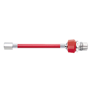 Hose Assembly; Instrument Air; Non Conductive (1/4"); Red; 1/4 NPT Female Pipe Thread; DISS Male HT with DV