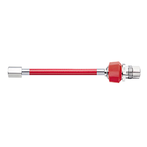 Hose Assembly; Instrument Air; Non Conductive (1/4"); Red; 1/4 NPT Female Pipe Thread; DISS Male HT