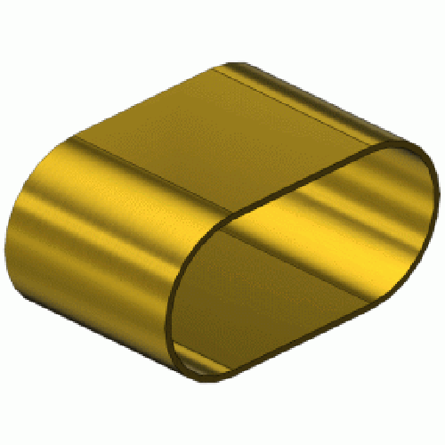Western  453, Oval Brass Dual Hose Braces