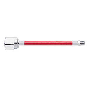 Hose Assembly; Instrument Air; Non Conductive (1/4"); Red; DISS Female Hex Nut / Nipple; 1/8 NPT Male Pipe Thread