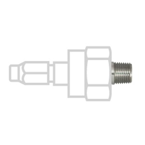 Schrader Style Male Quick Connects, 1/8" NPT Male