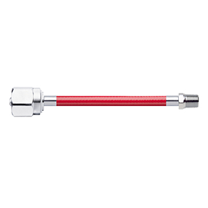 Hose Assembly; Instrument Air; Non Conductive (1/4"); Red; DISS Female Hex Nut / Nipple; 1/4 NPT Male Pipe Thread