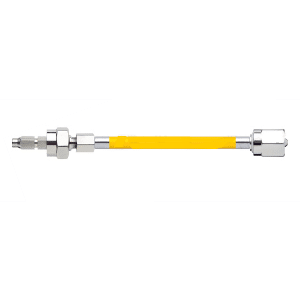 Medical Air Hose; Conductive (1/4"); Schrader Adaptor, Non-Swivel; DISS Female, Hex Nut