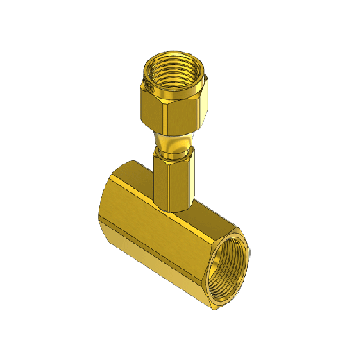 Superior C-3580, CGA-580 Brass Manifold Coupler Tees - 3-Way CGA Valve Outlets