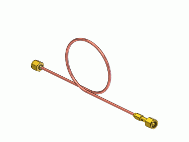 CGA-540 Oxygen Manifold Replacement Pigtail w/ Brass Ends w/ Inlet Check Valve, PT-4540CV