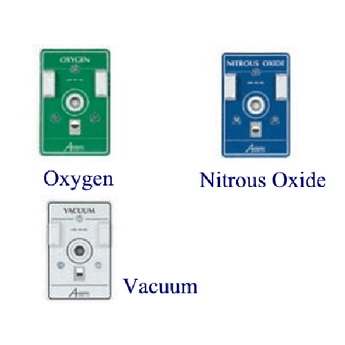 Belmed 6015-CN-N2O, Latch Plate Assemblies - Exposed Outlets, Chemetron, Nitrous Oxide