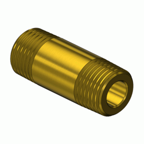 Superior GMF-3212, Brass Manifold Pipe Nipple w/ Threaded End