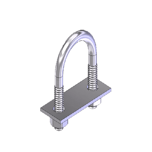 Superior GMF-3617, U-BOLT CLAMP W/PLATE & NUT