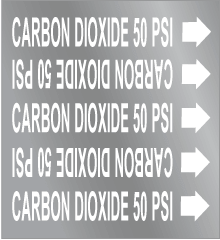 Seton Pipe Marker Carbon Dioxide 50 PSI