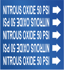 Seton Pipe Marker Nitrous Oxide 50 PSI