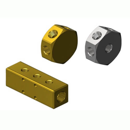 Superior MB-540-7, Brass/Stainless Steel Manifold Block & Assemblies for CGA-540 Oxygen