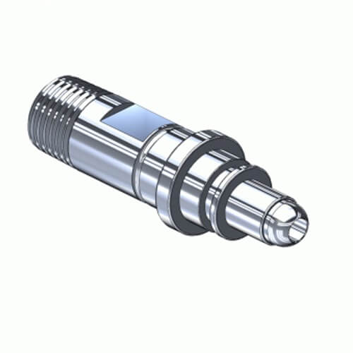 Superior MNP-321, DISS-1080-A Nipple w/ Wrench Flat for CO2, CO2/O22 Mixture