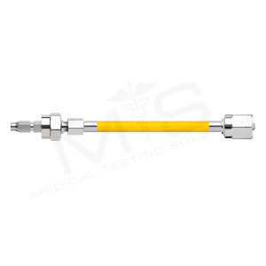 Medical Air Hose; Conductive (1/4"); Schrader Adaptor, Non-Swivel; DISS Female, Hex Nut