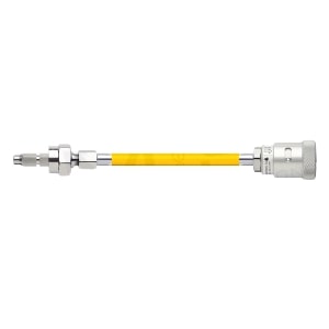 Medical Air Hose; Conductive (1/4"); Schrader Adaptor, Non-Swivel; Schrader Coupler