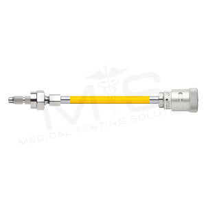 Medical Air Hose; Conductive (1/4"); Schrader Adaptor, Non-Swivel; Schrader Coupler