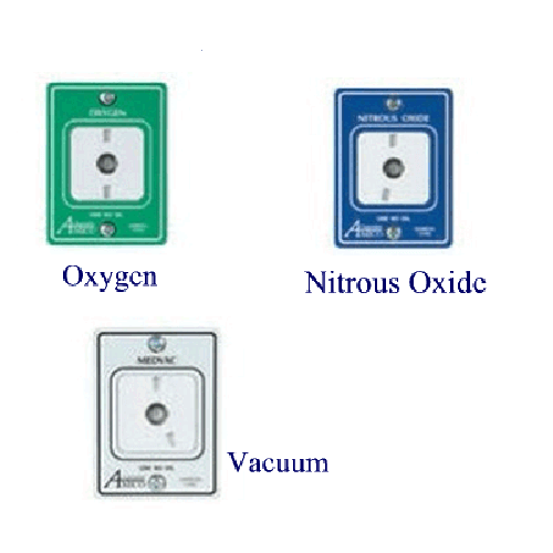 Belmed 6010-OH-O2, Latch Plate Assemblies - Concealed Outlets, Ohio, Oxygen
