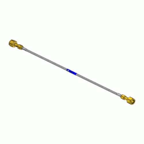 Superior PTF-346CV-346-24, CGA-346 Medical Air Manifold Replacement Pigtail w/ Brass Ends w/ Inlet Check Valve