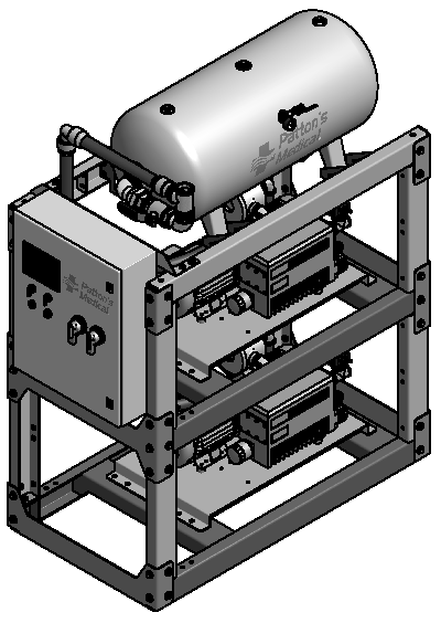 Amico 7.5 HP Duplex Lubricated Rotary Space Saver v-rvl-d-200p-ss-n-075-ms