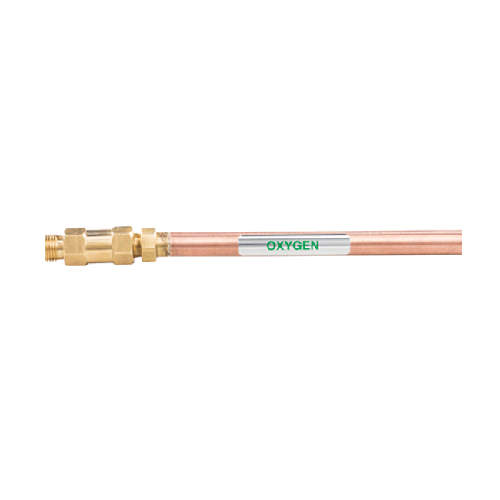 Belmed V100, Risers with Check Valves  Oxygen/Nitrous Oxide, O2 Riser with Check Valve