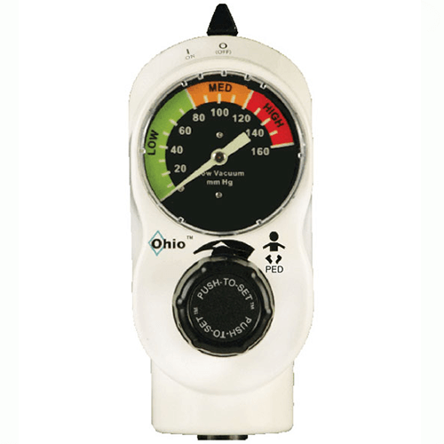 Vacuum Regulator, Ohio Medical Push-To-Set?, 2 Mode Low Continuous, Pediatric, Analog