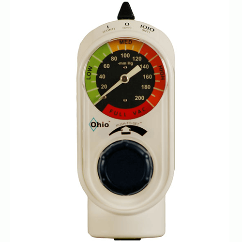Vacuum Regulator, Ohio Medical Push-To-Set?, Intermittent/Continuous, Adult, Analog