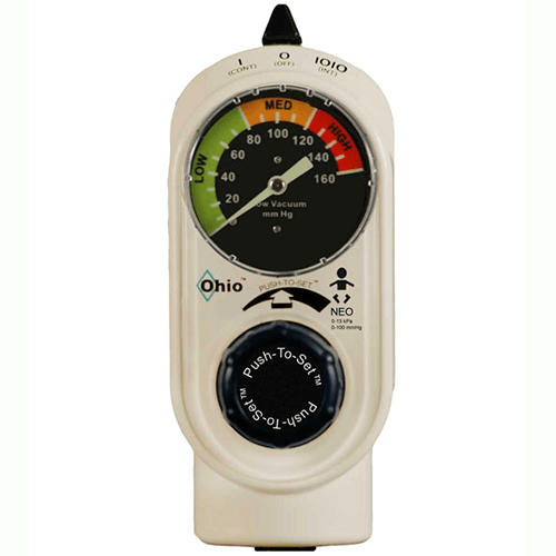 Vacuum Regulator, Ohio Medical Push-To-Set?, Intermittent/Continuous, Neonatal, Analog