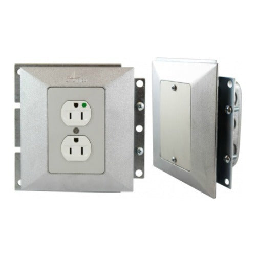 Electrical Receptacle and Blank Plate Outlet Accessory