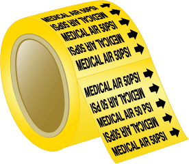 Seton Pipe Marker Medical Air 50 PSI