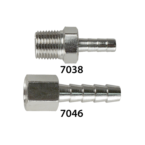 Precision Medical 7039, Hose Barb Connector, 1/8 NPTM x 3/16" Dia.