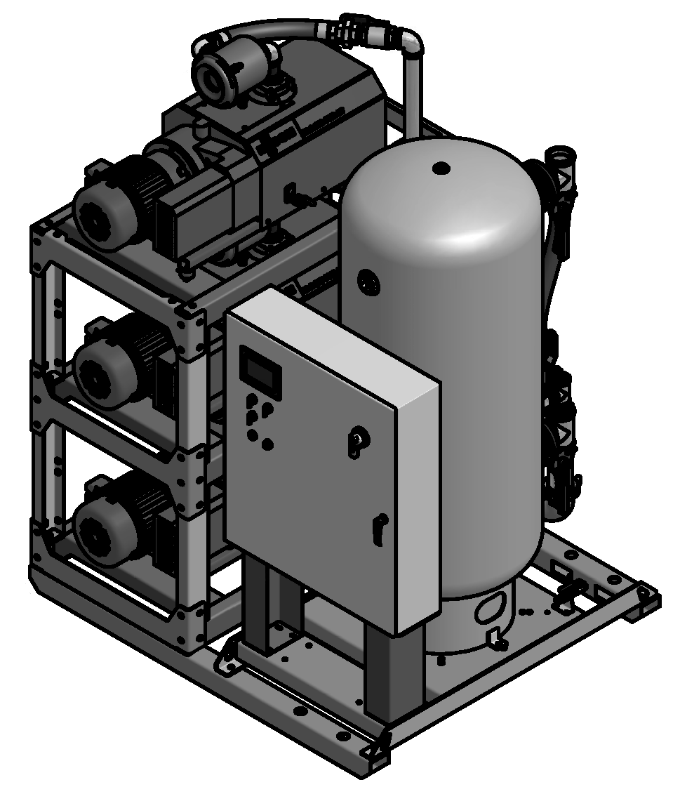 Amico 7.5 HP Triplex Claw Single Point Connection v-ccd-t-200p-ss-n-075-ms