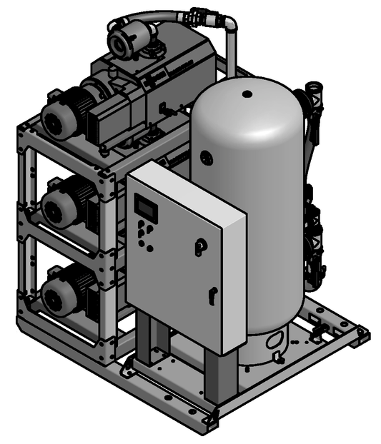 Amico 7.5 HP Triplex Claw Single Point Connection v-ccd-t-200p-ss-n-075-ms