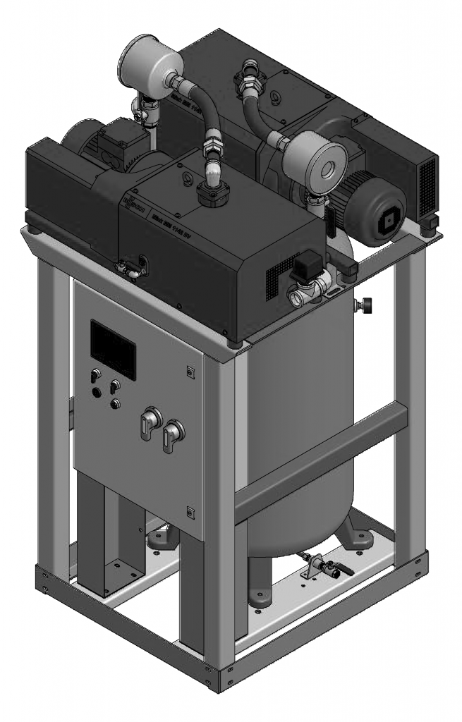 Amico 3 HP Duplex Claw Vertical Tank Mount v-ccd-d-080p-ts-n-030-ms